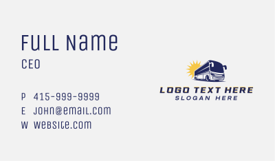 Tourist Bus Vehicle Business Card Image Preview