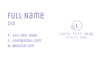 Floral Wellness Garden Business Card Image Preview