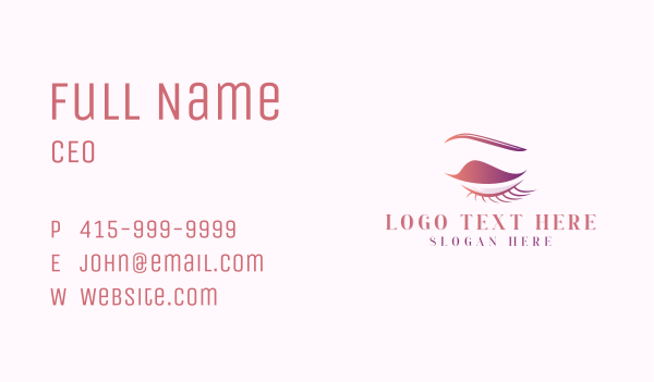 Eyebrow Eyelash Beauty Salon Business Card Design Image Preview