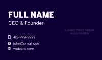 Glitch Neon Wordmark Business Card Image Preview