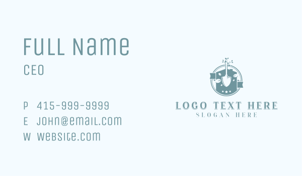 Shovel Plant Landscaping Business Card Design Image Preview