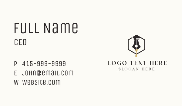 Writing Pen Ink Business Card Design Image Preview