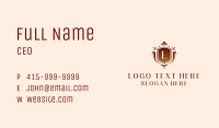 Ornamental Shield Lettermark Business Card Image Preview