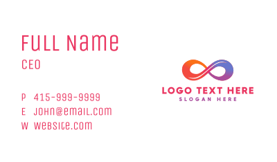 Abstract Infinity Loop Business Card Image Preview