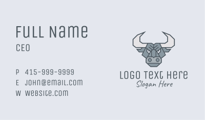 Angry Strong Buffalo Business Card Image Preview