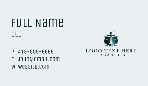 Bible Cross Scripture Business Card Design Image Preview