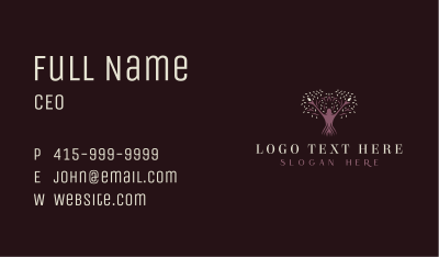 Woman Nature Tree Business Card Image Preview