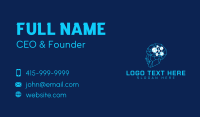 Blue Geometric Smart Head  Business Card Image Preview