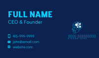 Blue Geometric Smart Head  Business Card Image Preview
