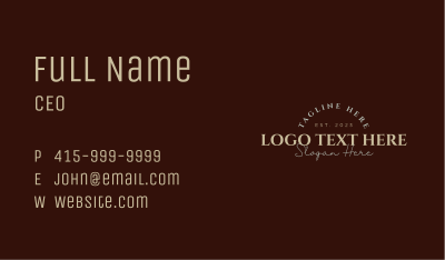 Rustic Classic Type Business Card Image Preview
