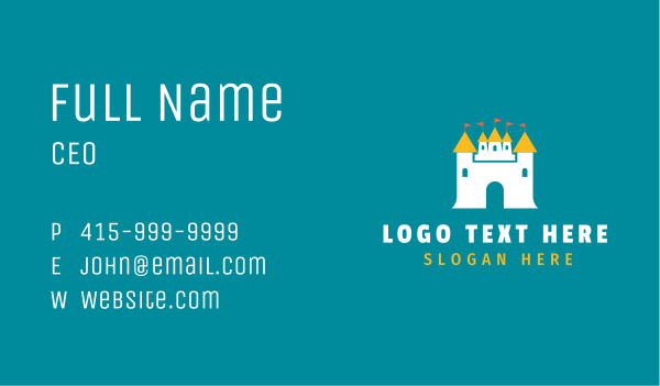 Toy Castle Nursery Business Card Design Image Preview