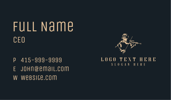 Violin Instrument Musician Business Card Design Image Preview