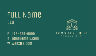 Crown Decorative Lettermark Business Card Image Preview