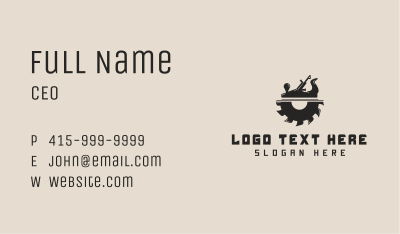 Hand Planer Carpentry Business Card Image Preview