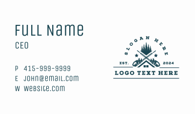Tree Hedge Trimmer Business Card Image Preview
