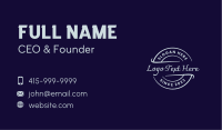 Classic Business Round Wordmark Business Card Image Preview