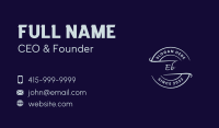 Classic Business Round Wordmark Business Card Image Preview