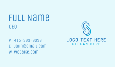Blue Simple Water Park Business Card Image Preview