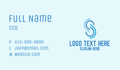 Blue Simple Water Park Business Card