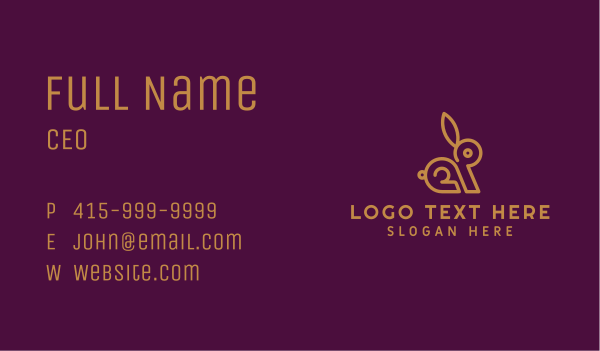 Golden Hare Advertising Business Card Design Image Preview