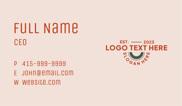 Playful Generic Wordmark Business Card Design Image Preview