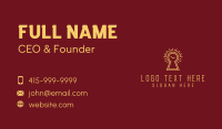 Golden Keyhole Clock Business Card Image Preview