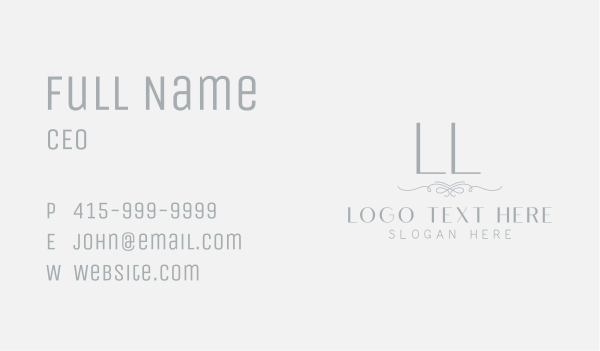 Luxury Generic Minimalist Letter Business Card Design Image Preview