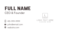 Minimalist Letter Apparel  Business Card Image Preview