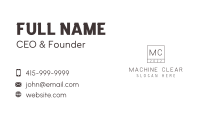 Minimalist Letter Apparel  Business Card Image Preview