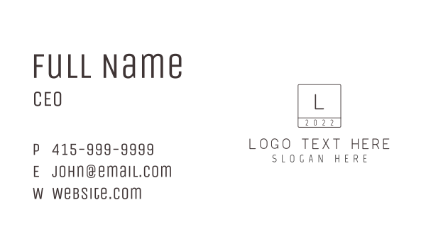 Minimalist Letter Apparel  Business Card Design Image Preview