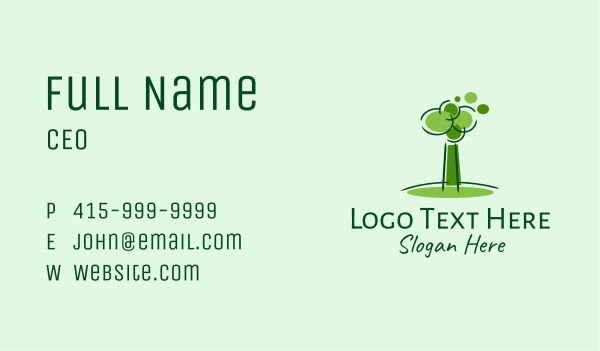 Green Tree Park  Business Card Design Image Preview