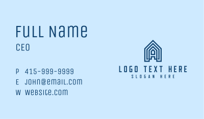 Home Builder Letter A  Business Card Image Preview