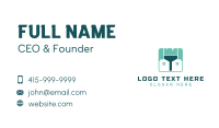 Green Home Paintbrush Business Card Design