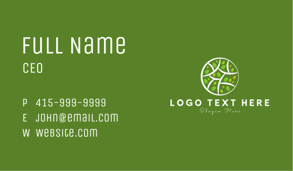 Decorative Plant Emblem Business Card Design Image Preview