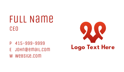 Red Heart 99 Business Card