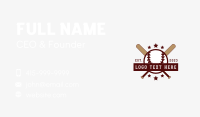 Baseball Bat Sports Club Business Card Image Preview