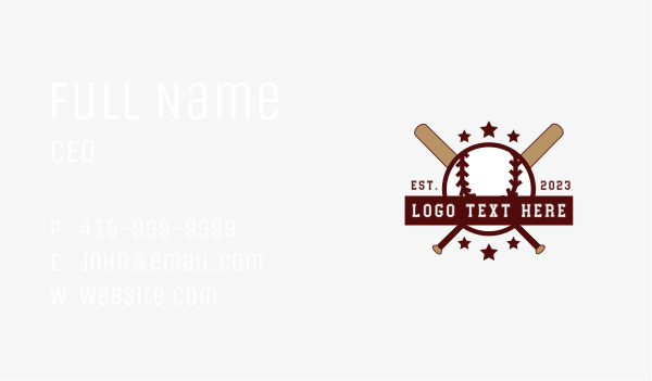 Baseball Bat Sports Club Business Card Design Image Preview