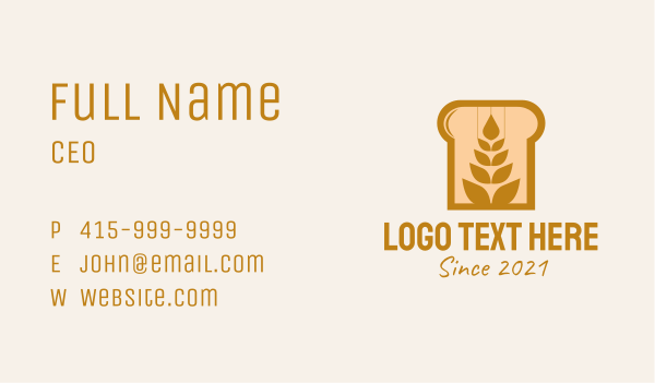 Wheat Bread Baker Business Card Design Image Preview