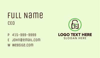 Eco Security Lock  Business Card Image Preview
