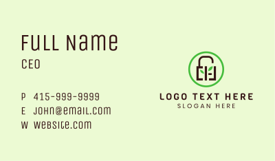 Eco Security Lock  Business Card Image Preview