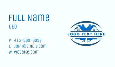 Pressure Washing Cleaning Business Card Image Preview