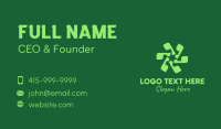 Green Apostrophe Flower Business Card Image Preview