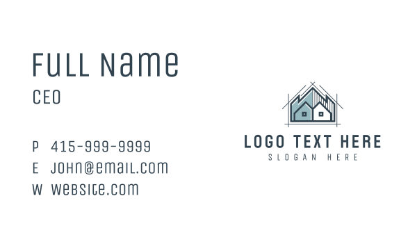 Architect House Blueprint Business Card Design Image Preview