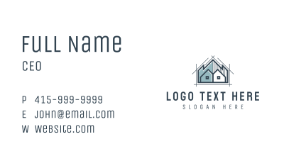 Architect House Blueprint Business Card Image Preview