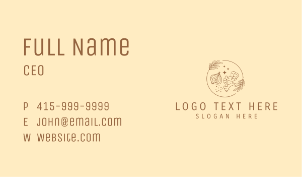 Organic Spices Ingredients Business Card Design Image Preview