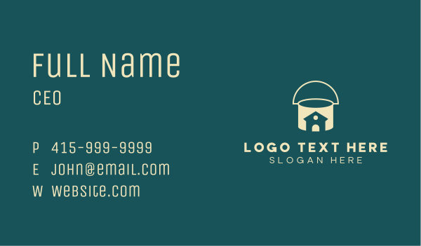 Paint Bucket Home Builder Business Card Design Image Preview