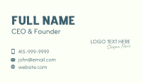 Simple Style Fashion Wordmark Business Card Image Preview