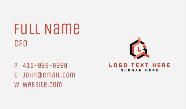 Modern Cube Lettermark Business Card Design Image Preview