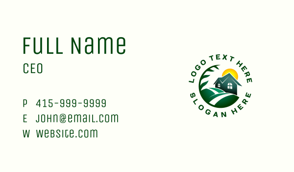 Landscaping Nature House Business Card Design Image Preview
