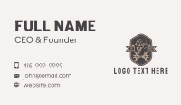 Industrial Mechanic Man Badge Business Card Image Preview